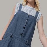 Abito Salopette Donna Jeans Deadstock Bruna - Rifò Lab Moda circolare made in Italy