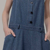 Abito Salopette Donna Jeans Deadstock Bruna - Rifò Lab Moda circolare made in Italy