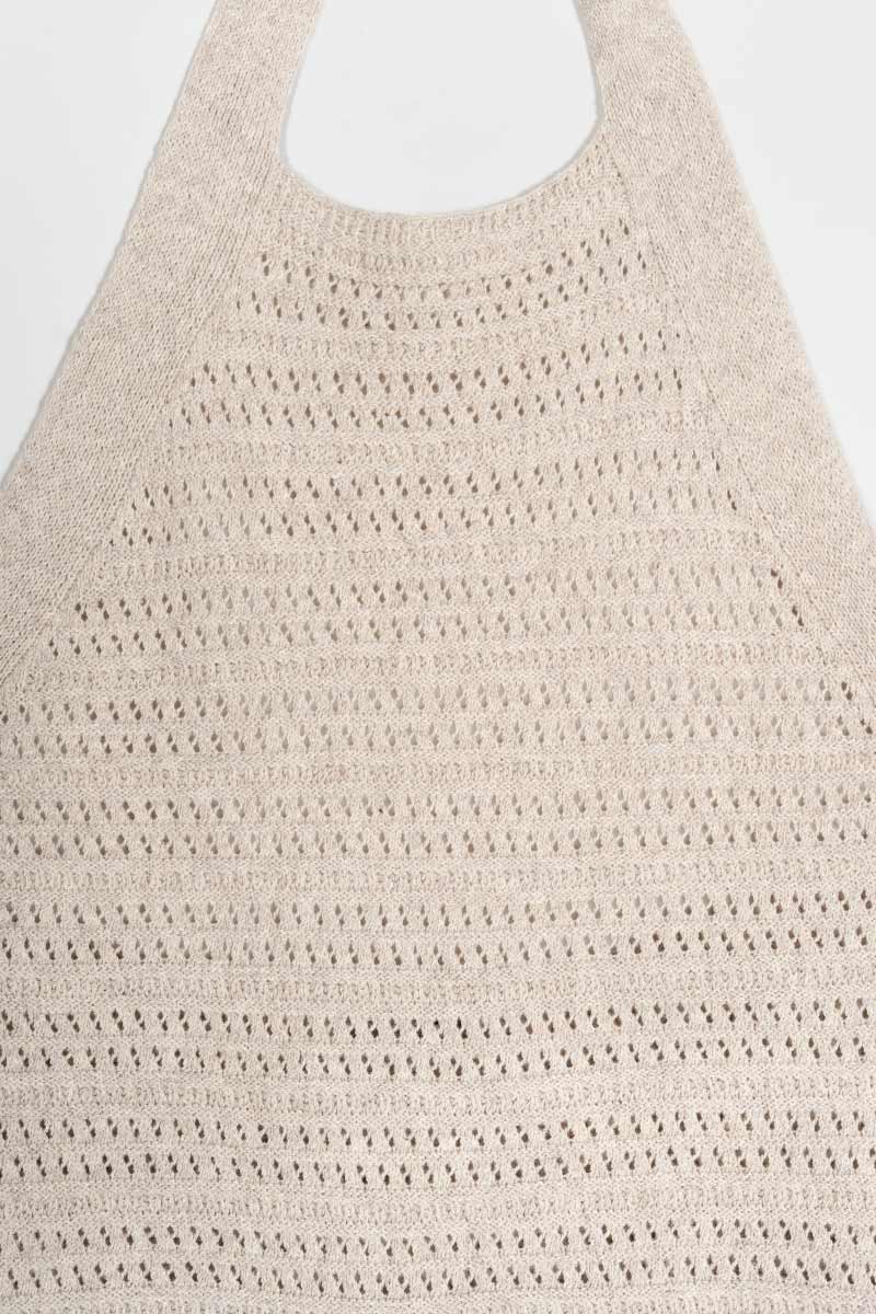 Abito Donna Traforato Cotone Rigenerato Mena Beige