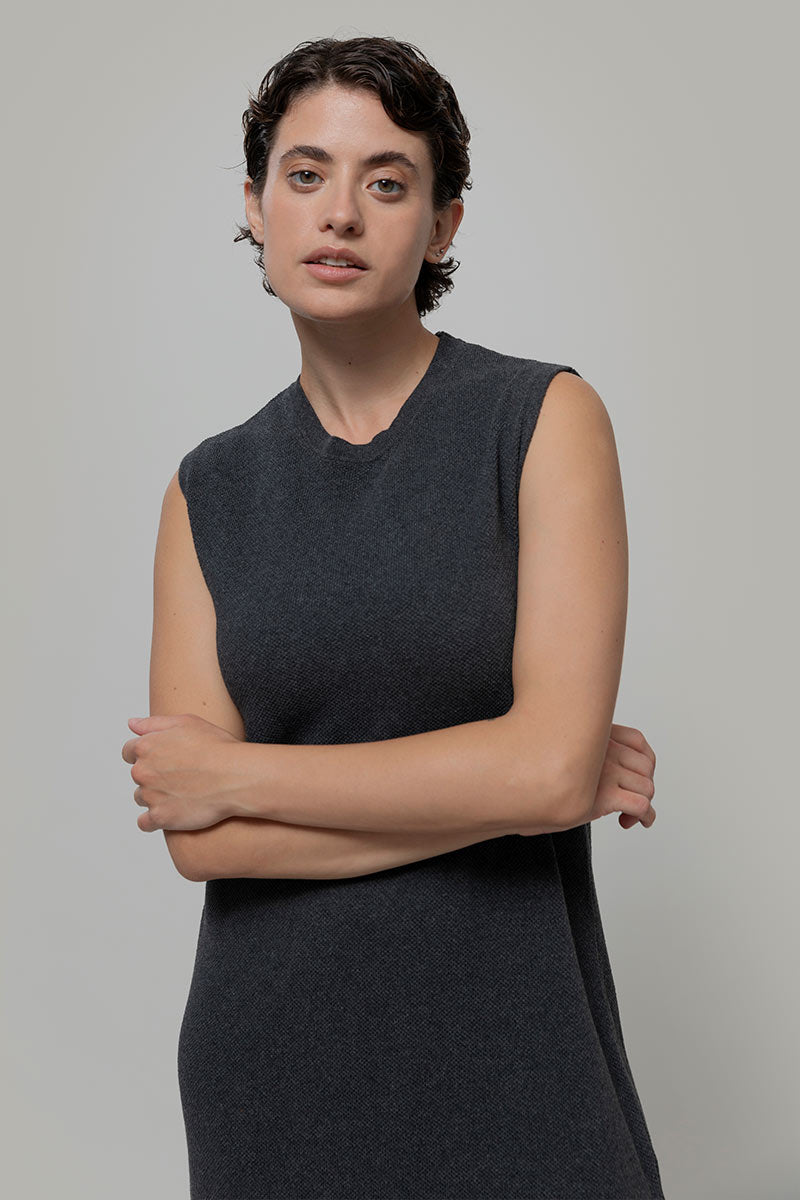 Vestito Donna Cotone Rigenerato Camilla Nero - Rifò Lab Moda circolare made in Italy
