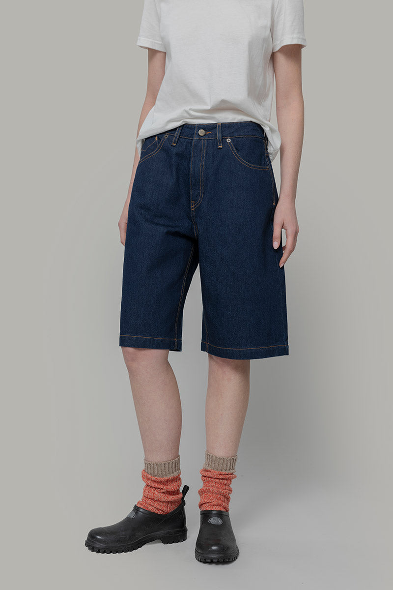 Jorts Donna Denim Rigenerato Lea Indigo Blu - Rifò Lab Moda circolare made in Italy
