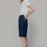 Jorts Donna Denim Rigenerato Lea Indigo Blu - Rifò Lab Moda circolare made in Italy
