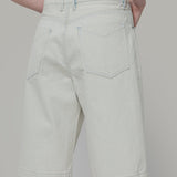 Jorts Donna Denim Rigenerato Lea Bianco Ecrù - Rifò Lab Moda circolare made in Italy