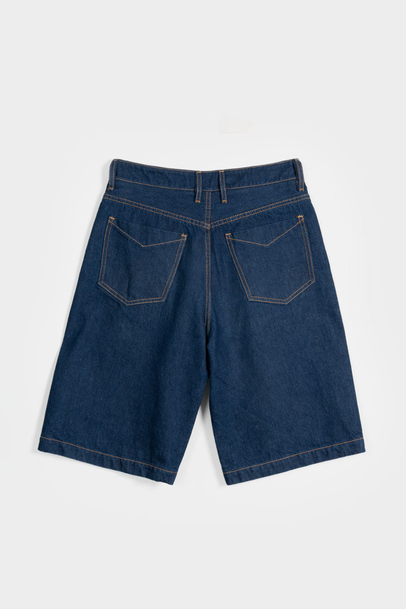 Jorts Donna Denim Rigenerato Lea Indigo Blu - Rifò Lab Moda circolare made in Italy