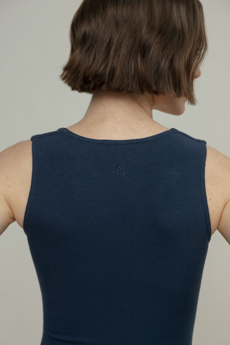 Body Donna Cotone Rigenerato Iolanda Blu