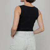 Body Donna Cotone Rigenerato Iolanda Nero - Rifò Lab Moda circolare made in Italy