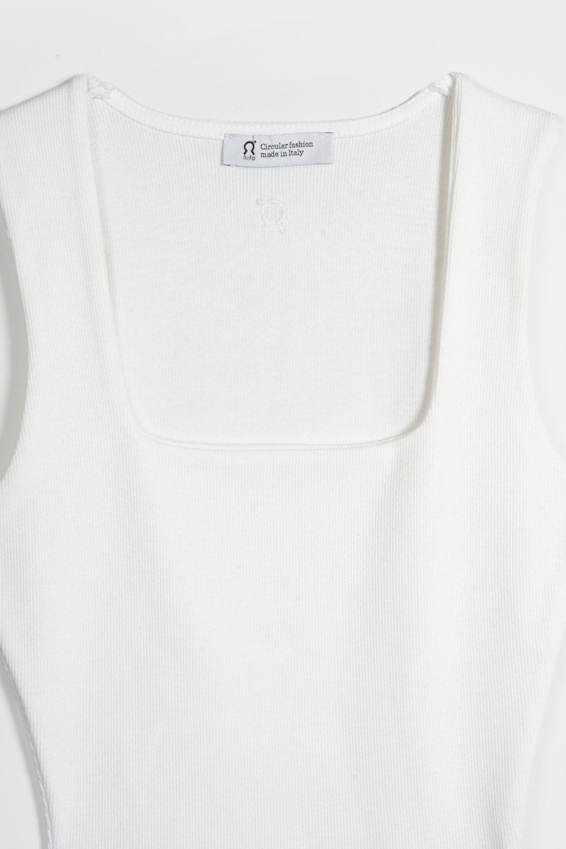 Body Donna Cotone Rigenerato Iolanda Bianco