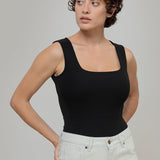 Body Donna Cotone Rigenerato Iolanda Nero - Rifò Lab Moda circolare made in Italy