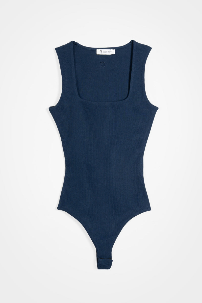 Body Donna Cotone Rigenerato Iolanda Blu