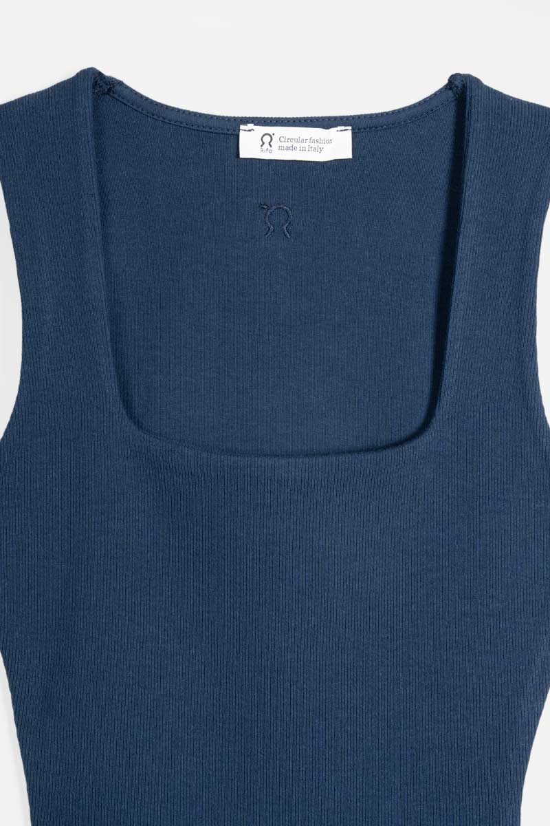 Body Donna Cotone Rigenerato Iolanda Blu