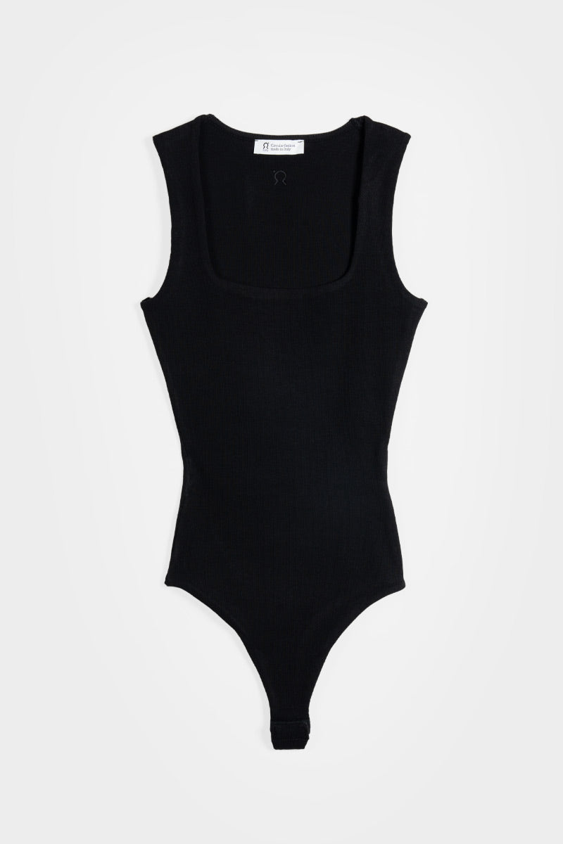 Body Donna Cotone Rigenerato Iolanda Nero