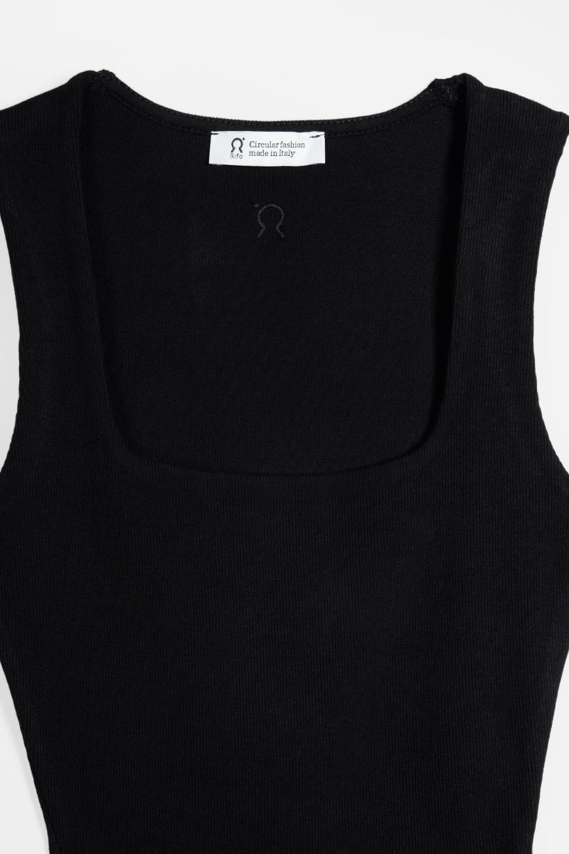 Body Donna Cotone Rigenerato Iolanda Nero