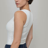 Body Donna Cotone Rigenerato Iolanda Bianco - Rifò Lab Moda circolare made in Italy