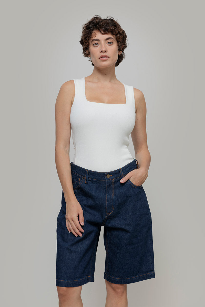 Body Donna Cotone Rigenerato Iolanda Bianco - Rifò Lab Moda circolare made in Italy