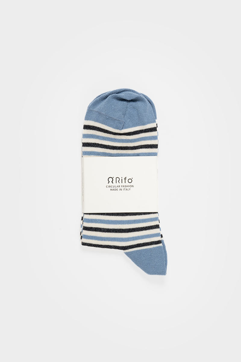Calzini Cotone Rigenerato a Righe Colorate Nello - Abbigliamento Sostenibile Moda Circolare Rifò