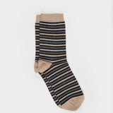 Calzini cotone rigenerato Nello Righe Beige