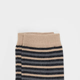 Calzini cotone rigenerato Nello Righe Beige