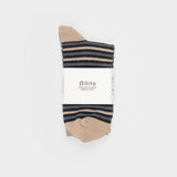 Calzini cotone rigenerato Nello Righe Beige
