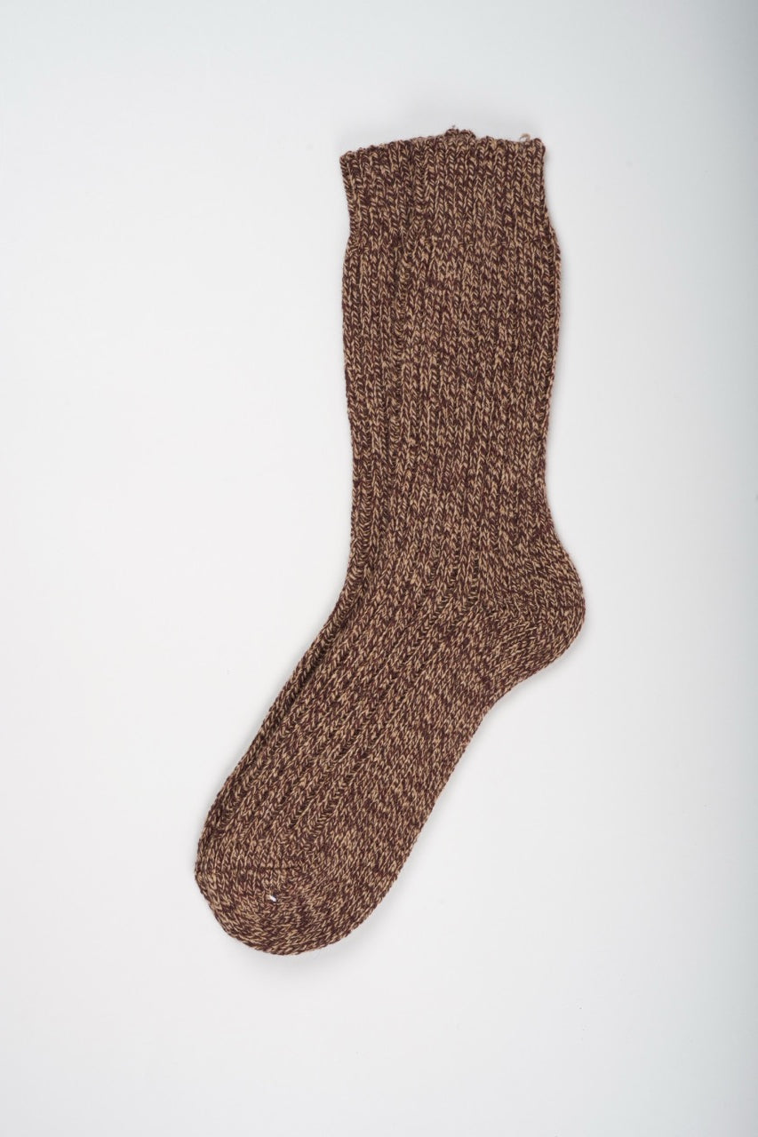 Calzini Cashmere Rigenerato Zero Waste Jazz Marrone Castagna - Rifò Moda circolare made in Italy