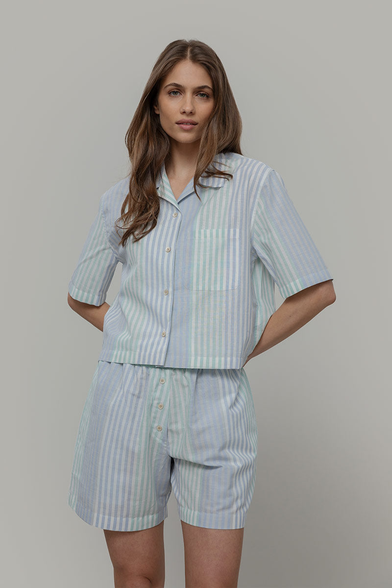 Pantaloncini Inghirami Allegra Acquamarina - Rifò Lab Moda circolare made in Italy