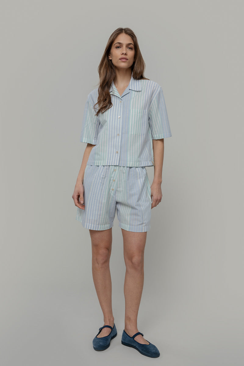 Pantaloncini Inghirami Allegra Acquamarina - Rifò Lab Moda circolare made in Italy