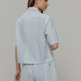 Pantaloncini Inghirami Allegra Acquamarina - Rifò Lab Moda circolare made in Italy