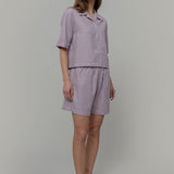 Camicia Bowling Inghirami Marta Violetto - Rifò Lab Moda circolare made in Italy