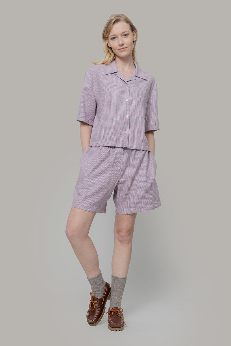 Pantaloncini Inghirami Allegra Violetto - Rifò Lab Moda circolare made in Italy