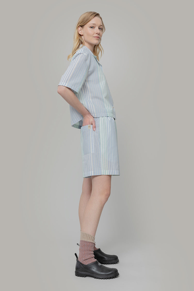 Pantaloncini Inghirami Allegra Acquamarina - Rifò Lab Moda circolare made in Italy