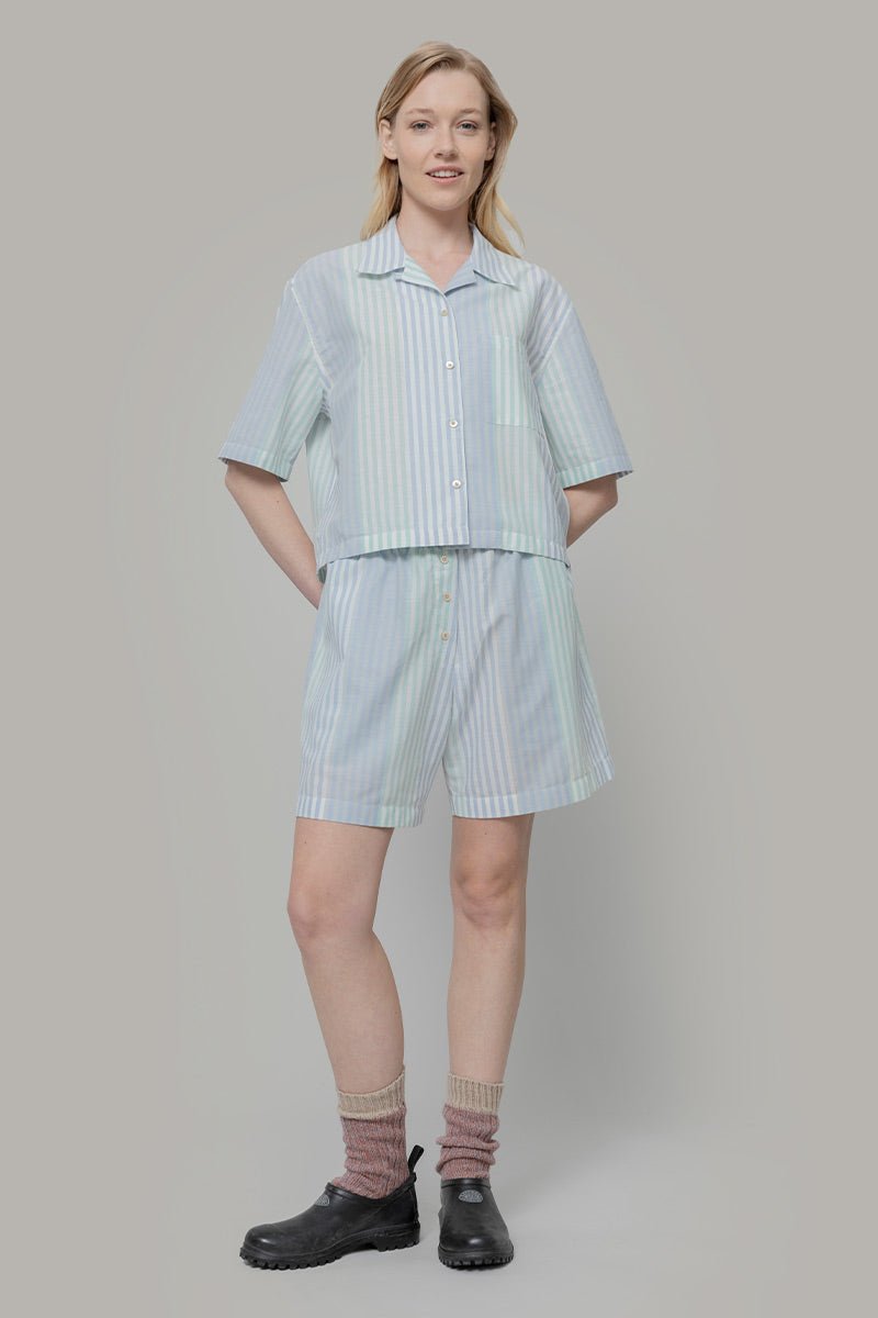 Pantaloncini Inghirami Allegra Acquamarina - Rifò Lab Moda circolare made in Italy