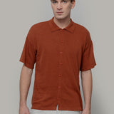 Camicia Uomo Lino Rigenerato Marco Marrone Rame