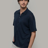 Camicia Uomo Lino Rigenerato Marco Blu