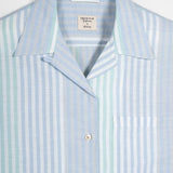 Camicia-Bowling-Inghirami-Marta-acquamarina - Rifò Lab Moda circolare made in Italy