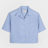 Camicia Bowling Inghirami Marta Azzurro - Rifò Lab Moda circolare made in Italy