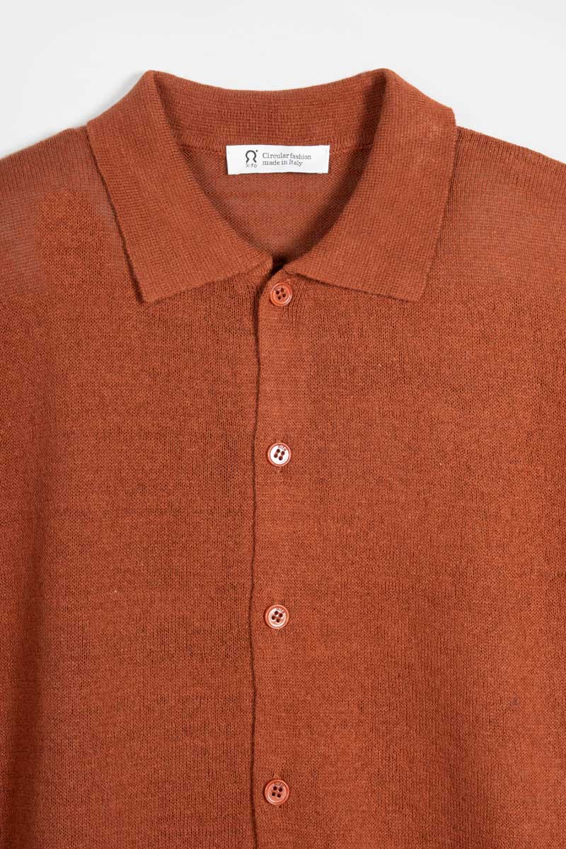 Camicia Uomo Lino Rigenerato Marco Marrone Rame