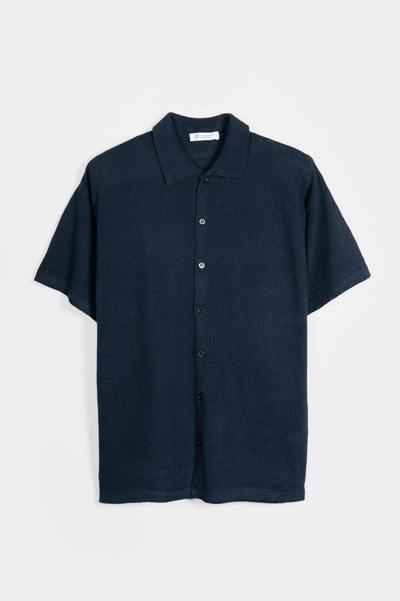Camicia Uomo Lino Rigenerato Marco Blu