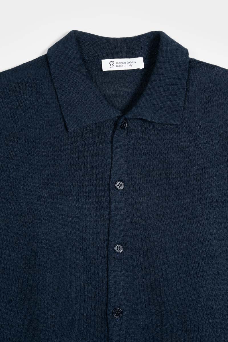 Camicia Uomo Lino Rigenerato Marco Blu