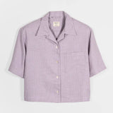 Camicia Bowling Inghirami Marta Violetto - Rifò Lab Moda circolare made in Italy