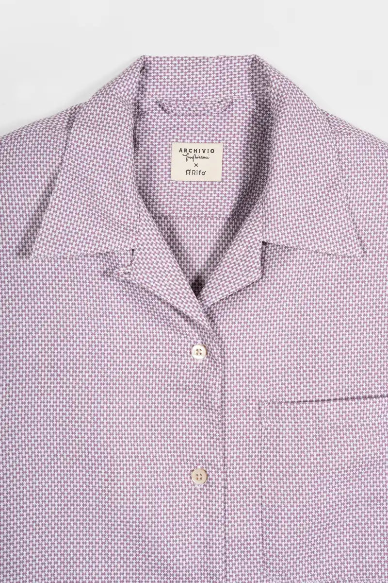 Camicia Bowling Inghirami Marta Violetto - Rifò Lab Moda circolare made in Italy