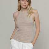 Canotta Donna Cotone Rigenerato Nilla Beige