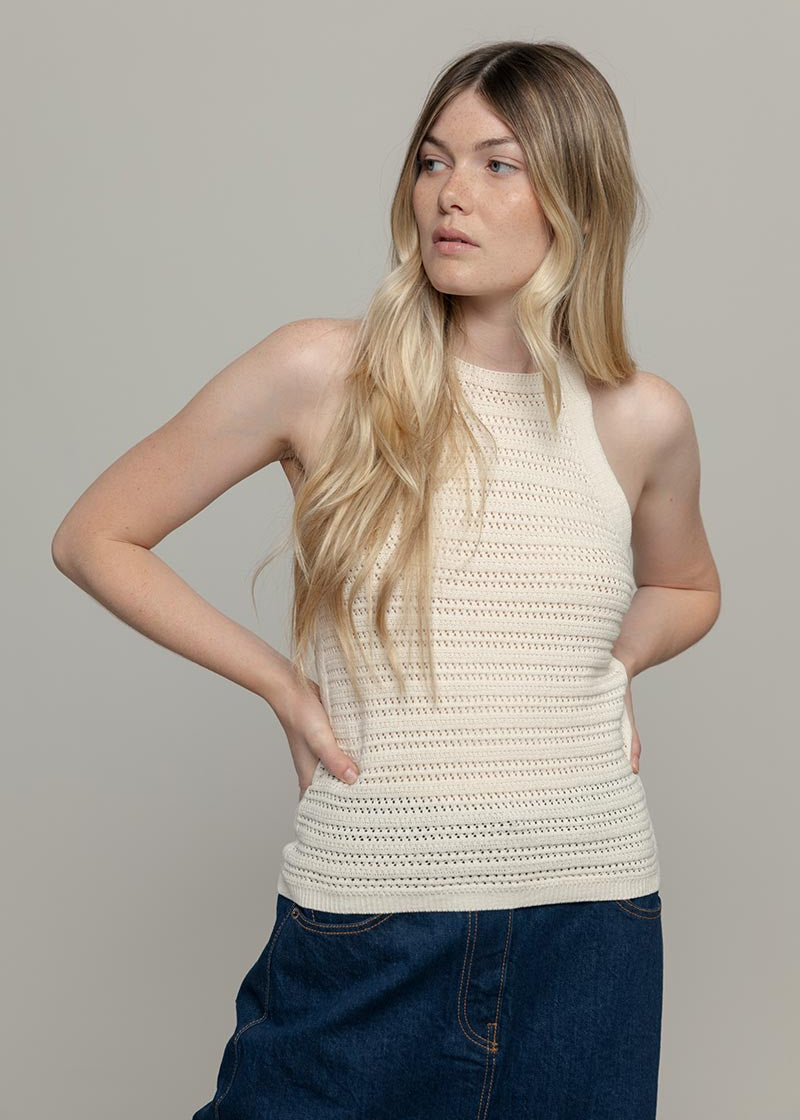 Canotta Donna Cotone Rigenerato Nilla Bianco