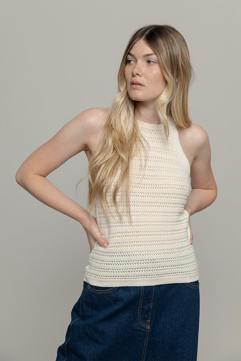 Canotta Donna Cotone Rigenerato Nilla Bianco