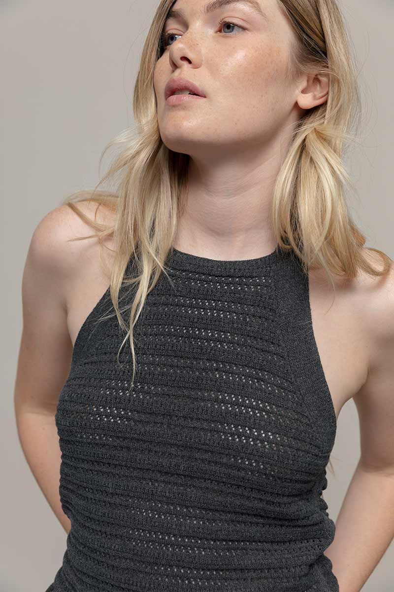 Canotta Donna Cotone Rigenerato Nilla Nero