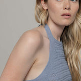 Canotta Donna Cotone Rigenerato Nilla Blu