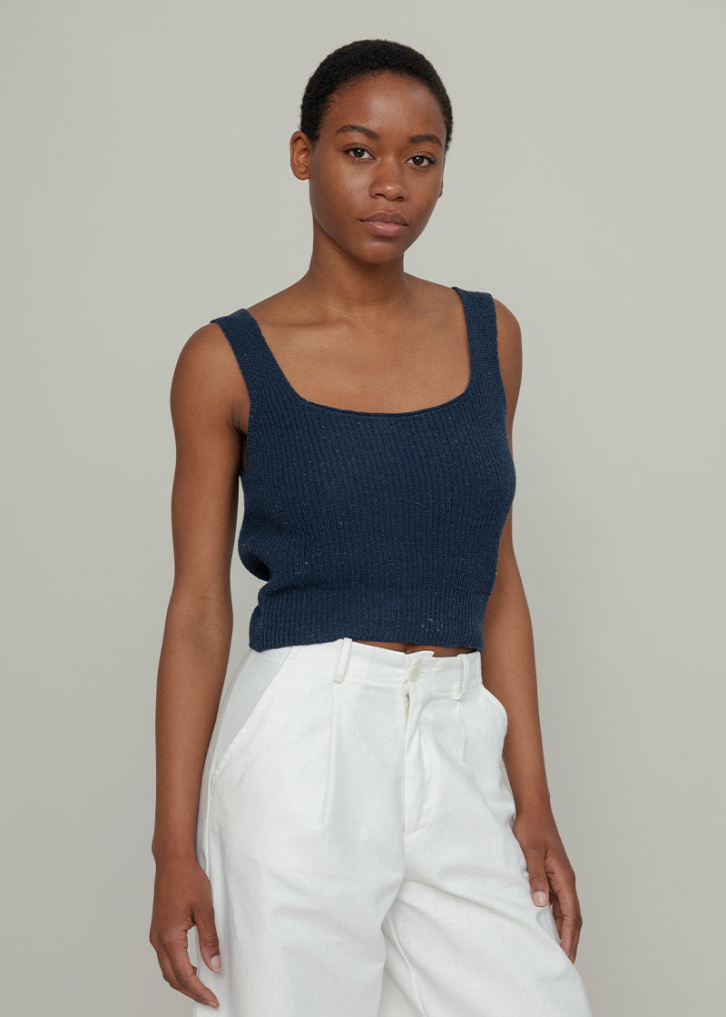 Canotta Donna Denim Rigenerato Allie Blu Baltico