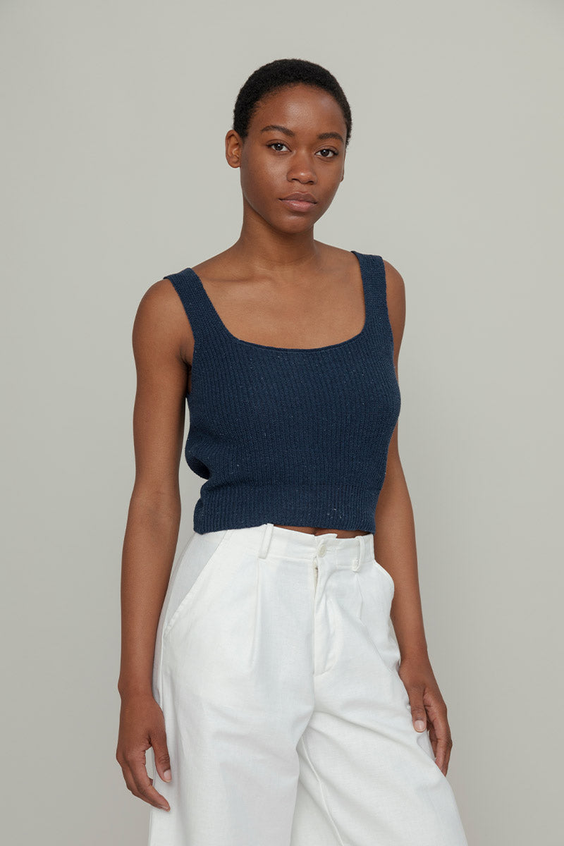 Canotta Donna Denim Rigenerato Allie Blu Baltico
