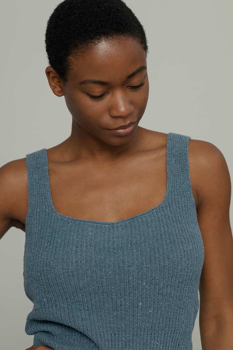 Canotta Donna Denim Rigenerato Allie Blu Atlantico