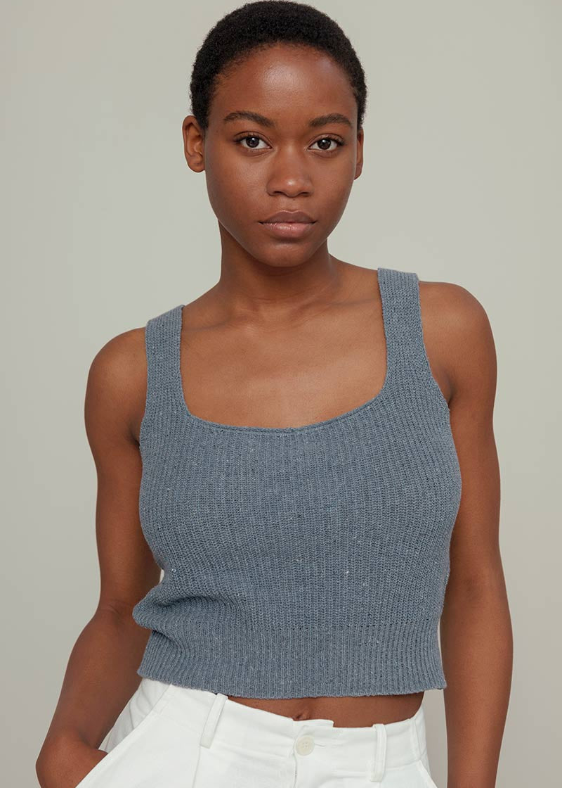 Canotta Donna Denim Rigenerato Allie Blu Atlantico