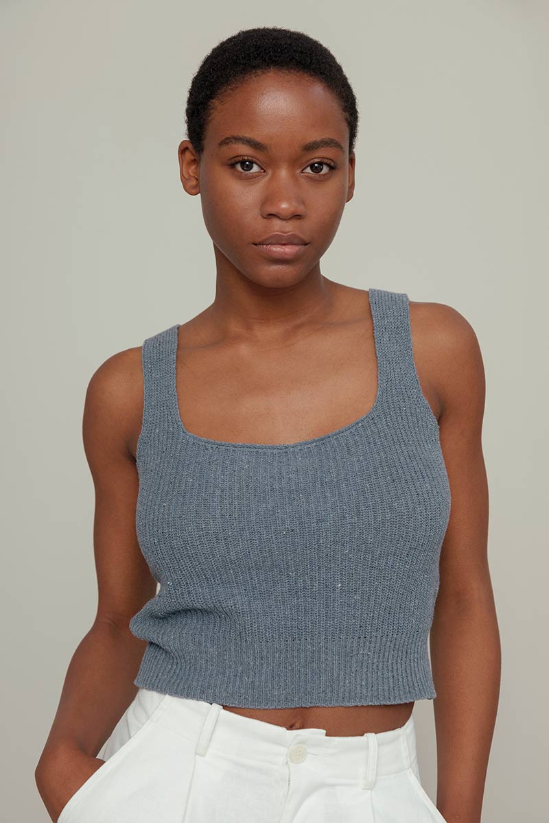 Canotta Donna Denim Rigenerato Allie Blu Atlantico