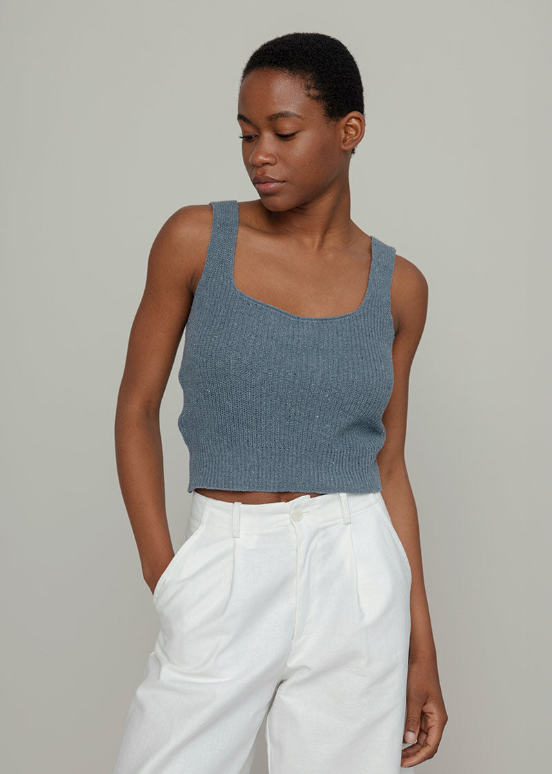 Canotta Donna Denim Rigenerato Allie Blu Atlantico